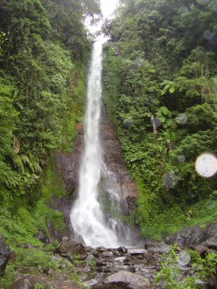 Git Git waterfall with orbs in Bali
